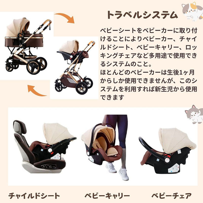 ベビーカー チャイルドシート 2点セット トラベルシステム a型 新生児~36か月 四輪サスペンション 寝る 座る 背面 面対面 大車輪 ハイシート 出産祝い 出産準備 出産プレゼント 日本正規販売  売れ筋 人気 大型 暑さ対策　熱中症対策ベビーカー  ブランド：belecoo 530gray